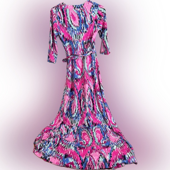 Lilly Pulitzer Marvista Wrap Maxi Dress Multicolour Free Spirit Size Small - Picture 2 of 7